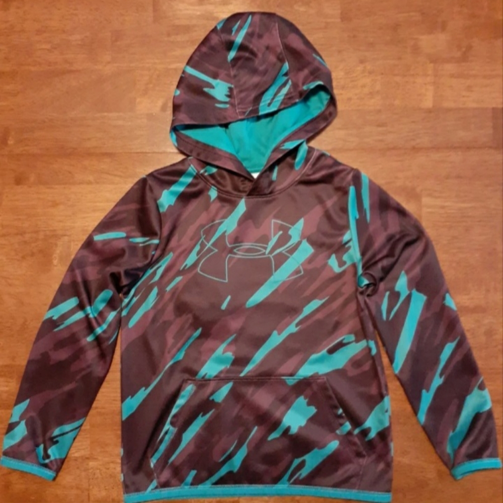 Under Armour Boys Girls Camouflage Hoodie Size Small YSM